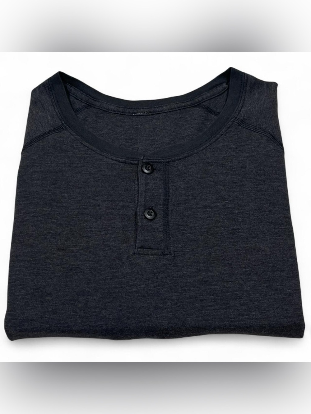 Lululemon Charcoal Grey Henley Men’s Size XL Raglan Sleeve L/S Athletic T-shirt